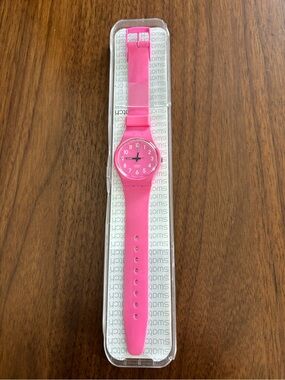 Swatch Hot Pink Silicone Analog Watch